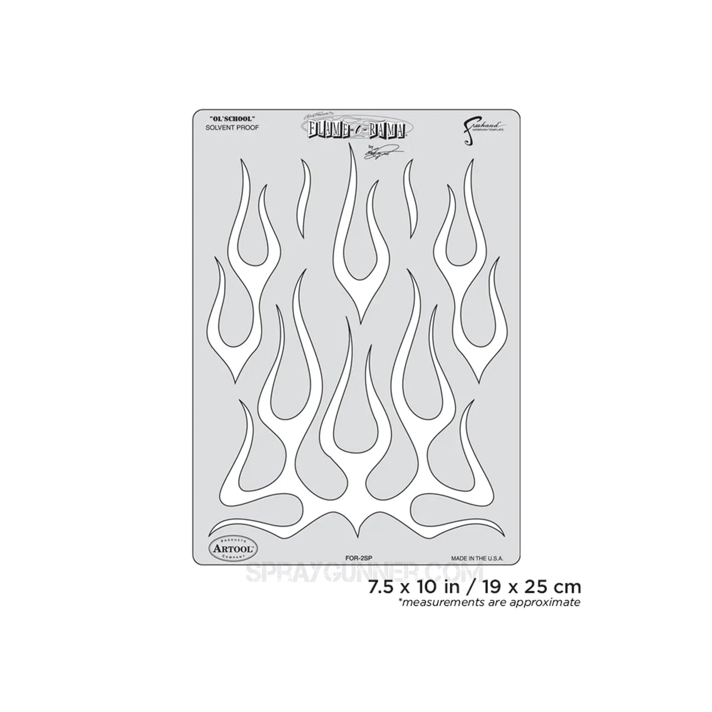 Artool Freehand Airbrush Templates Flame-o-rama Ol' School by Craig Fraser Artool