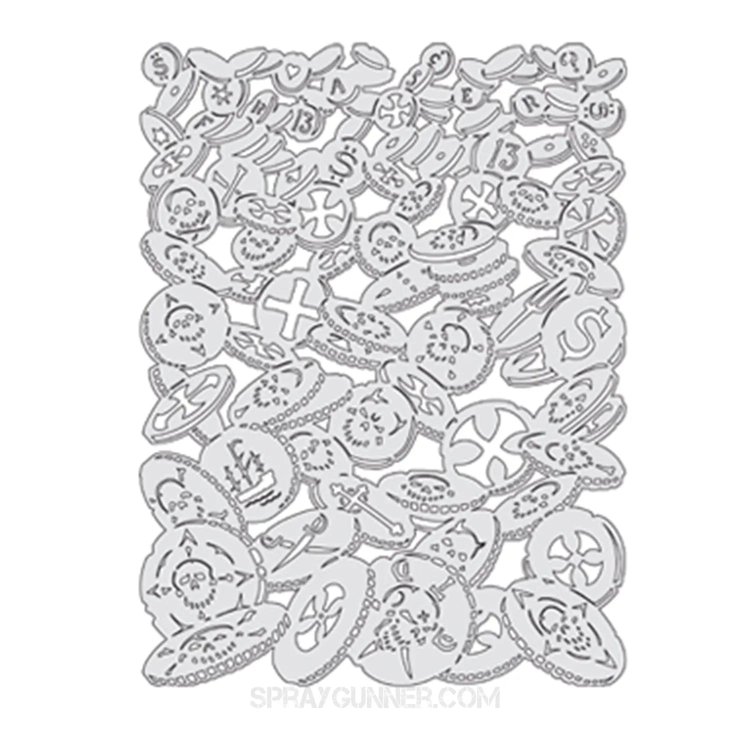 Artool Freehand Template - Piracy Piece of Eight Artool