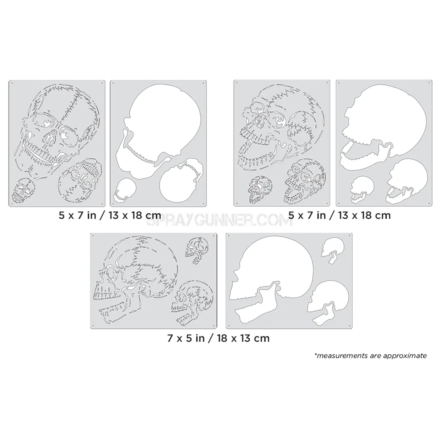 Artool Horror of Skullmaster Mini Series Set Freehand Airbrush Template by Craig Fraser Artool