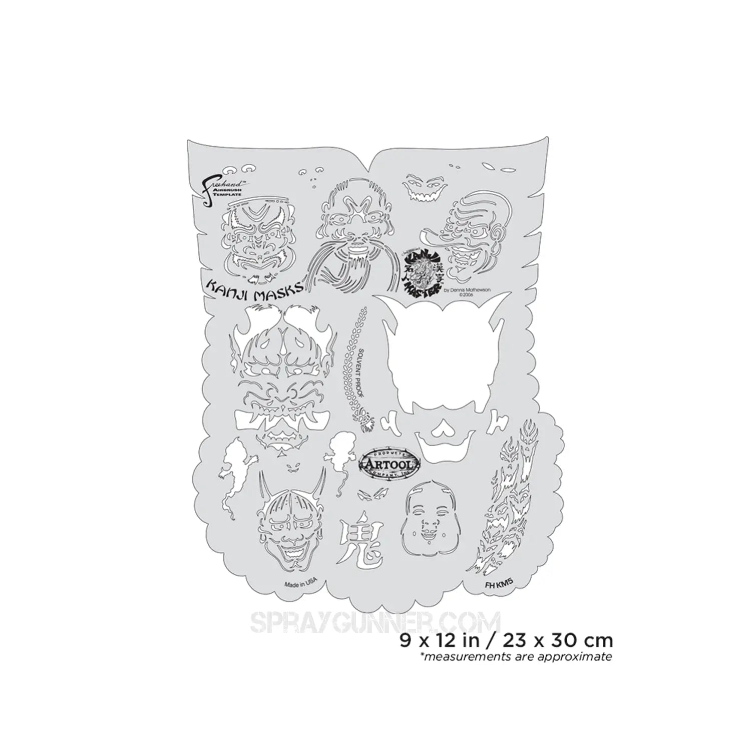 Artool Kanji Master Kanji Masks Freehand Airbrush Template by Dennis Mathewson Artool
