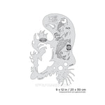 Artool Kanji Master Koi Freehand Airbrush Template by Dennis Mathewson Artool