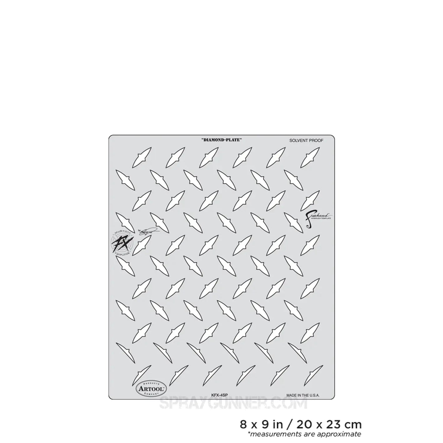 Artool Kustom FX Diamond-Plate Freehand Airbrush Template by Craig Fraser Artool