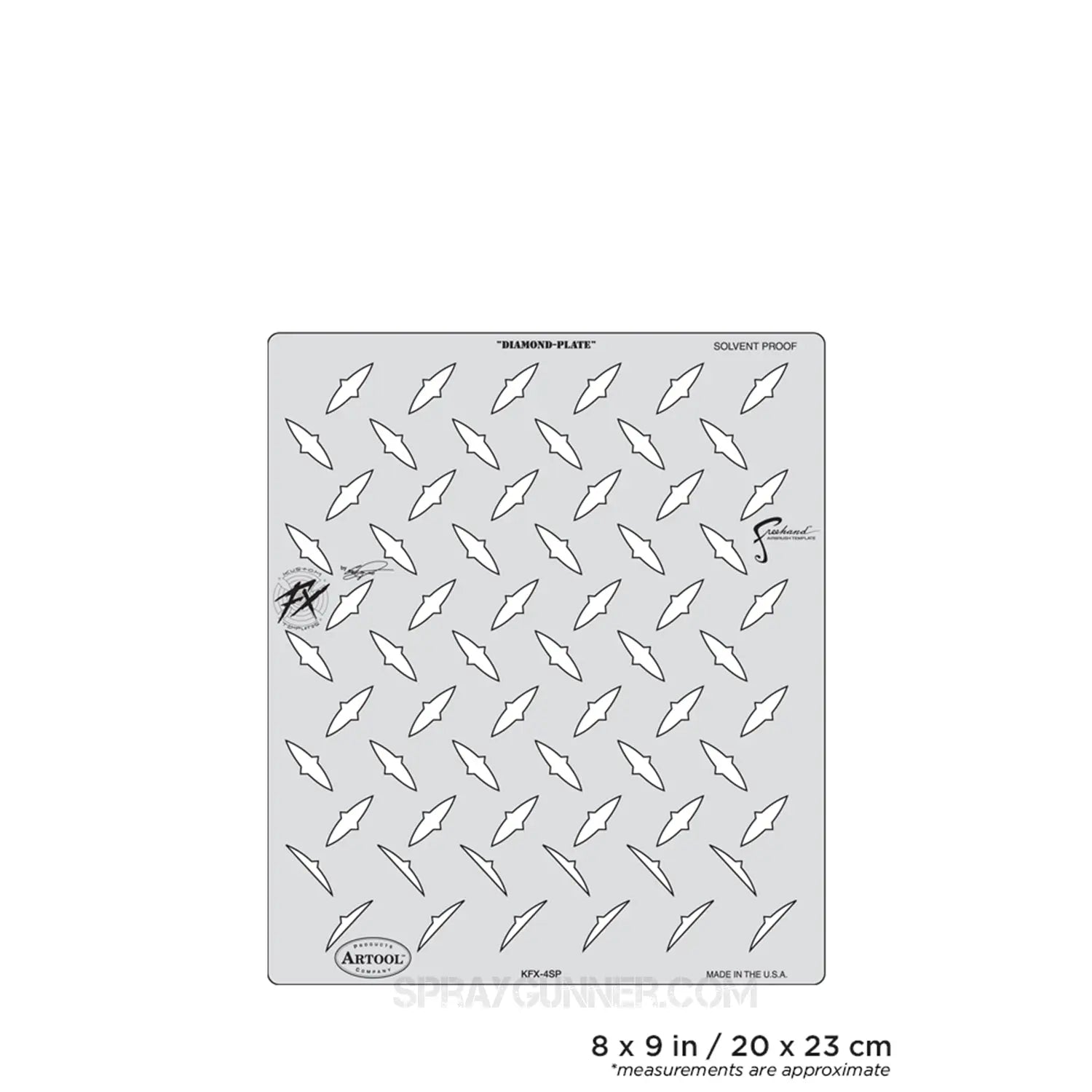 Artool Kustom FX Diamond-Plate Freehand Airbrush Template by Craig Fraser Artool