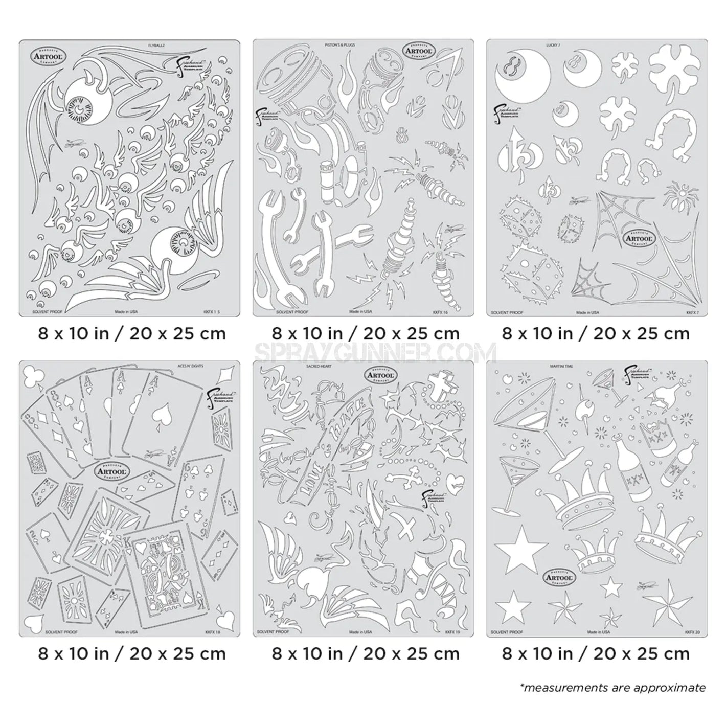 Artool Kustom Kulture Freehand Airbrush Template Set by Craig Fraser Artool