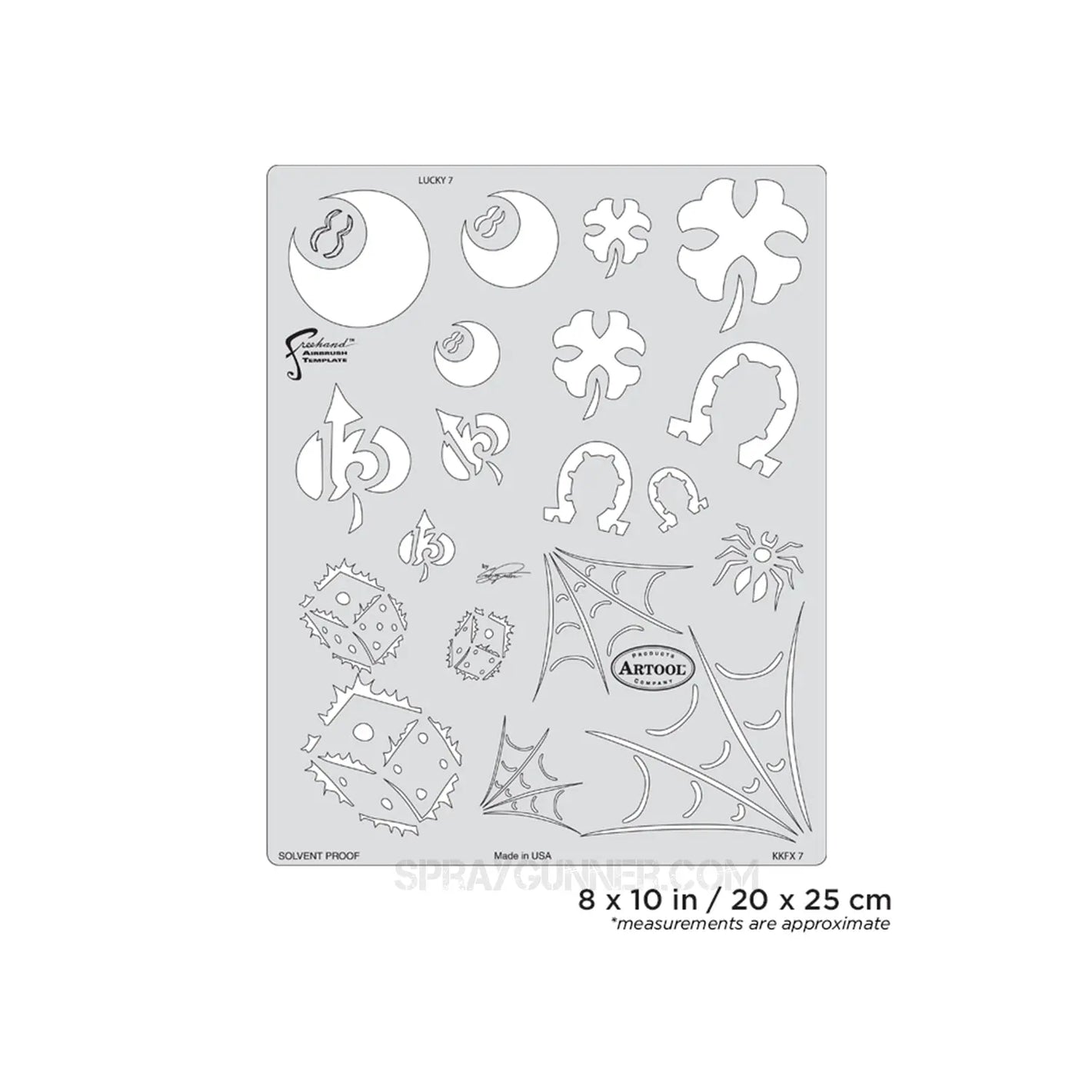 Artool Kustom Kulture Lucky 7 Freehand Airbrush Template by Craig Fraser Artool
