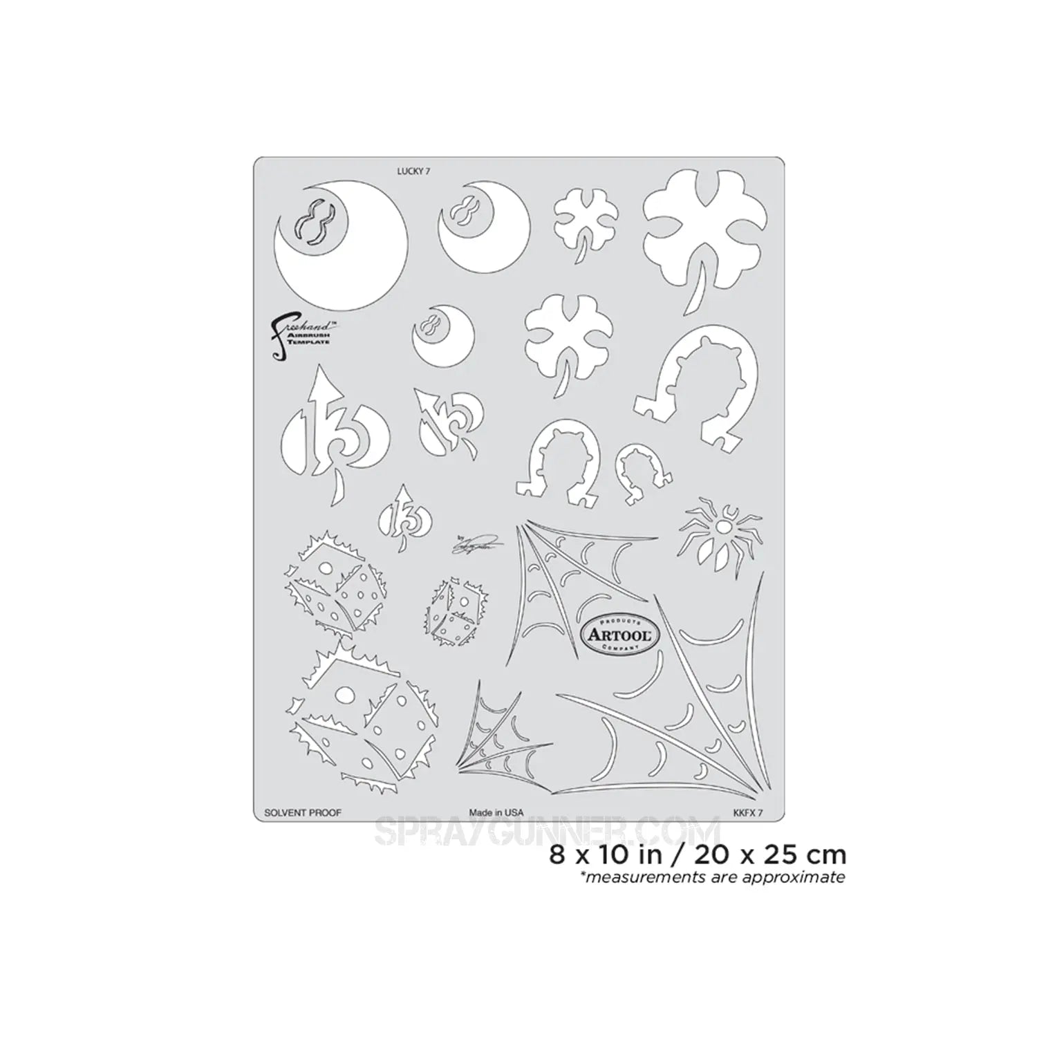 Artool Kustom Kulture Lucky 7 Freehand Airbrush Template by Craig Fraser Artool