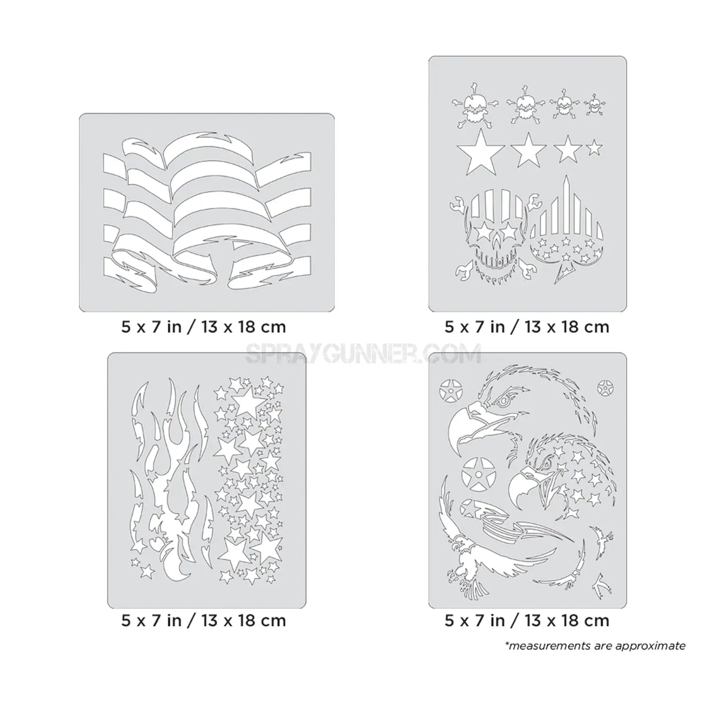 Artool Patriotica Mini Series Freehand Airbrush Template by Craig Fraser Artool