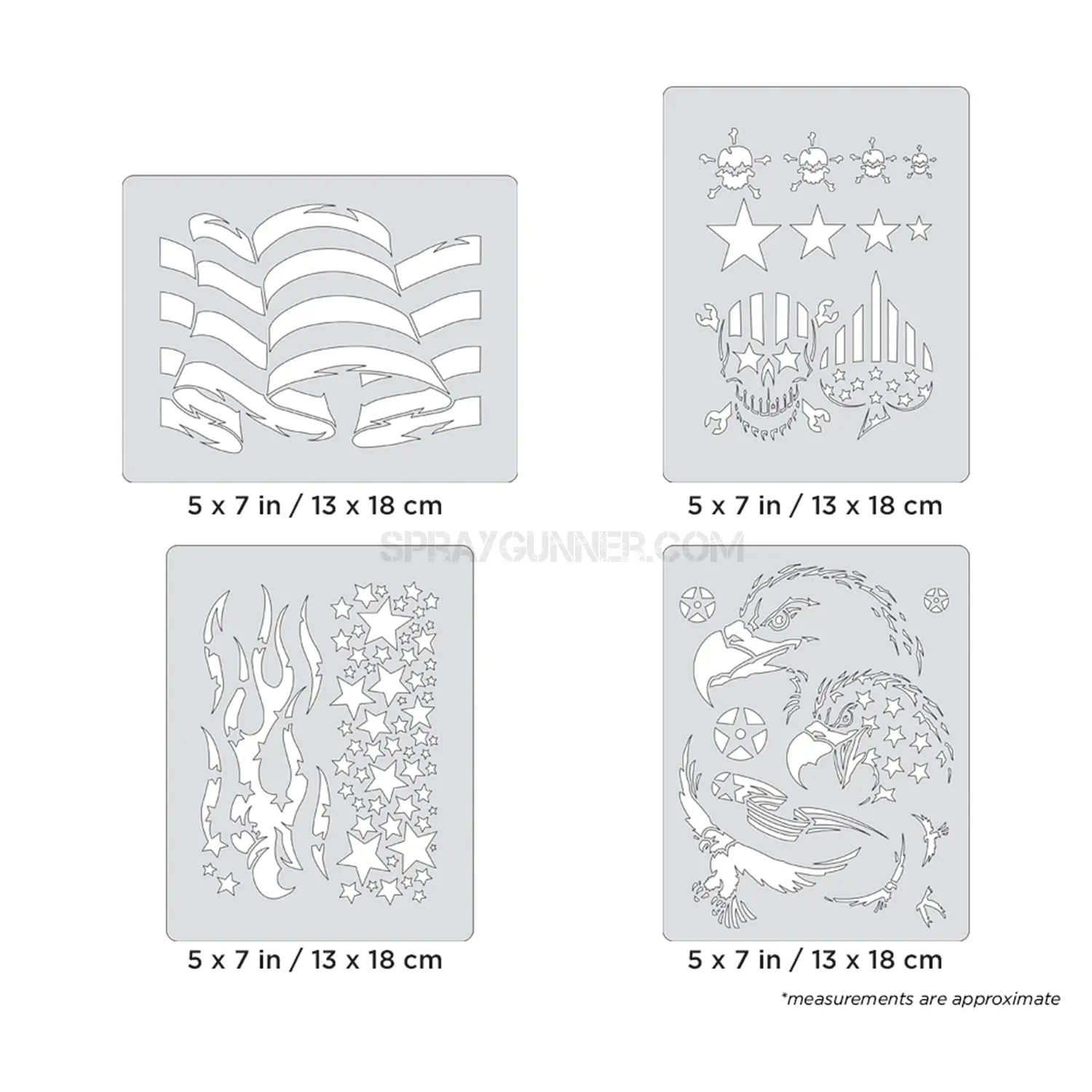 Artool Patriotica Mini Series Freehand Airbrush Template by Craig Fraser Artool