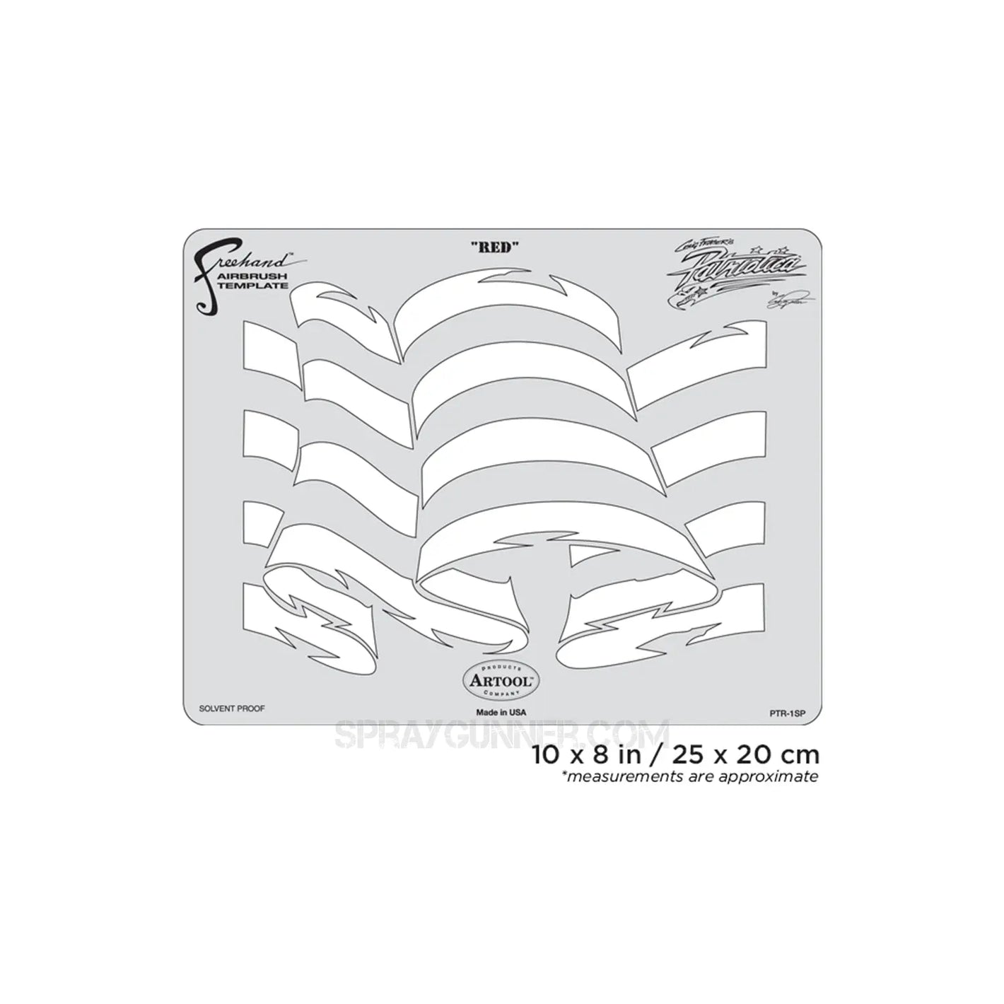 Artool Patriotica Red Freehand Airbrush Template by Craig Fraser Artool