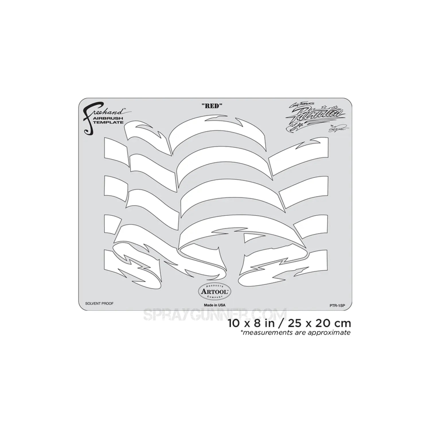 Artool Patriotica Red Freehand Airbrush Template by Craig Fraser Artool