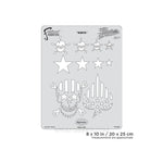 Artool Patriotica White Freehand Airbrush Template by Craig Fraser Artool