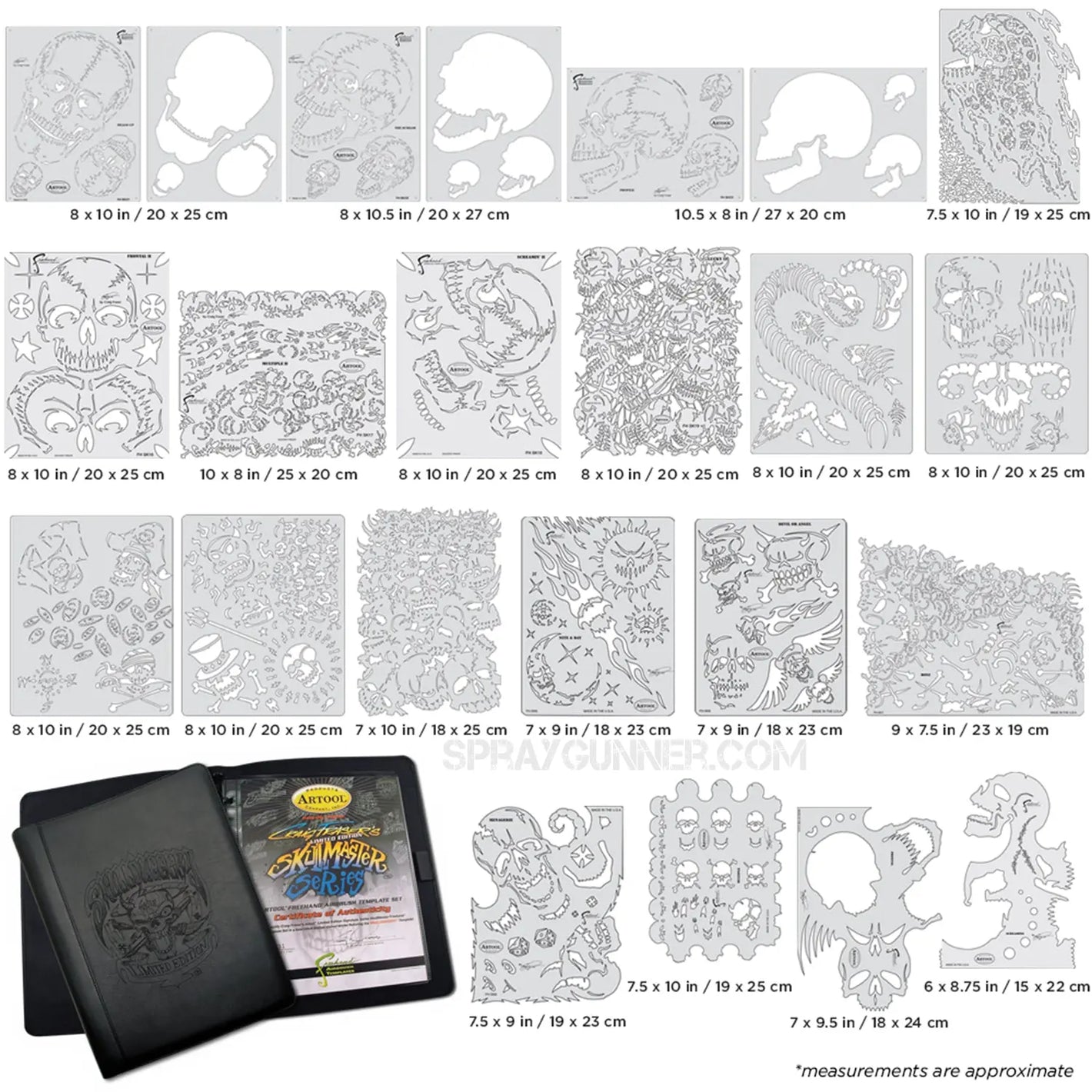 Artool Skullduggery Set Freehand Airbrush Template by Craig Fraser Artool
