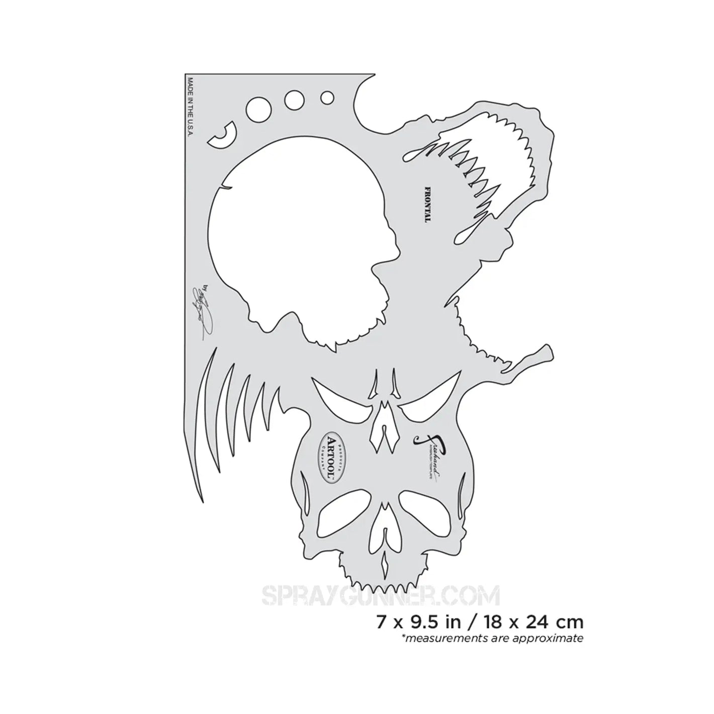 Artool Skullmaster The Frontal Freehand Airbrush Template by Craig Fraser Artool