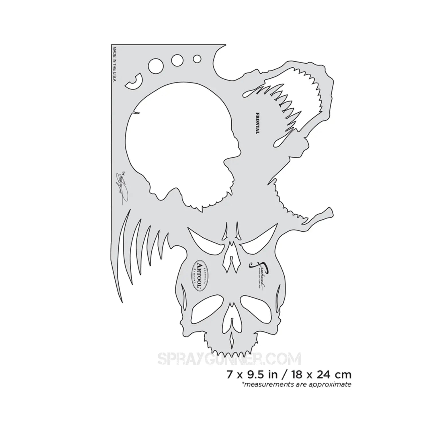 Artool Skullmaster The Frontal Freehand Airbrush Template by Craig Fraser Artool