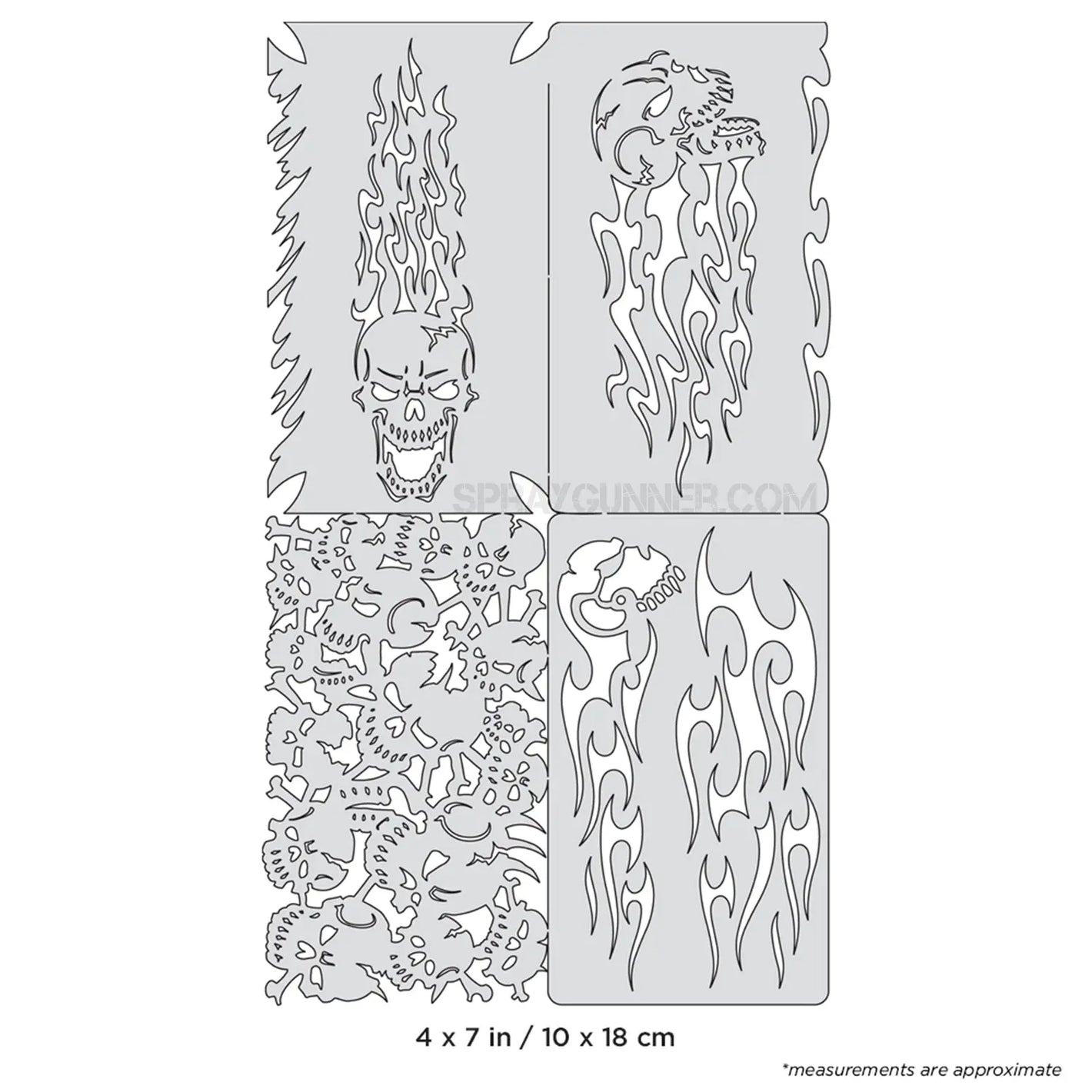 Artool Skullophenia Nano Freehand Airbrush Template by Craig Fraser Artool