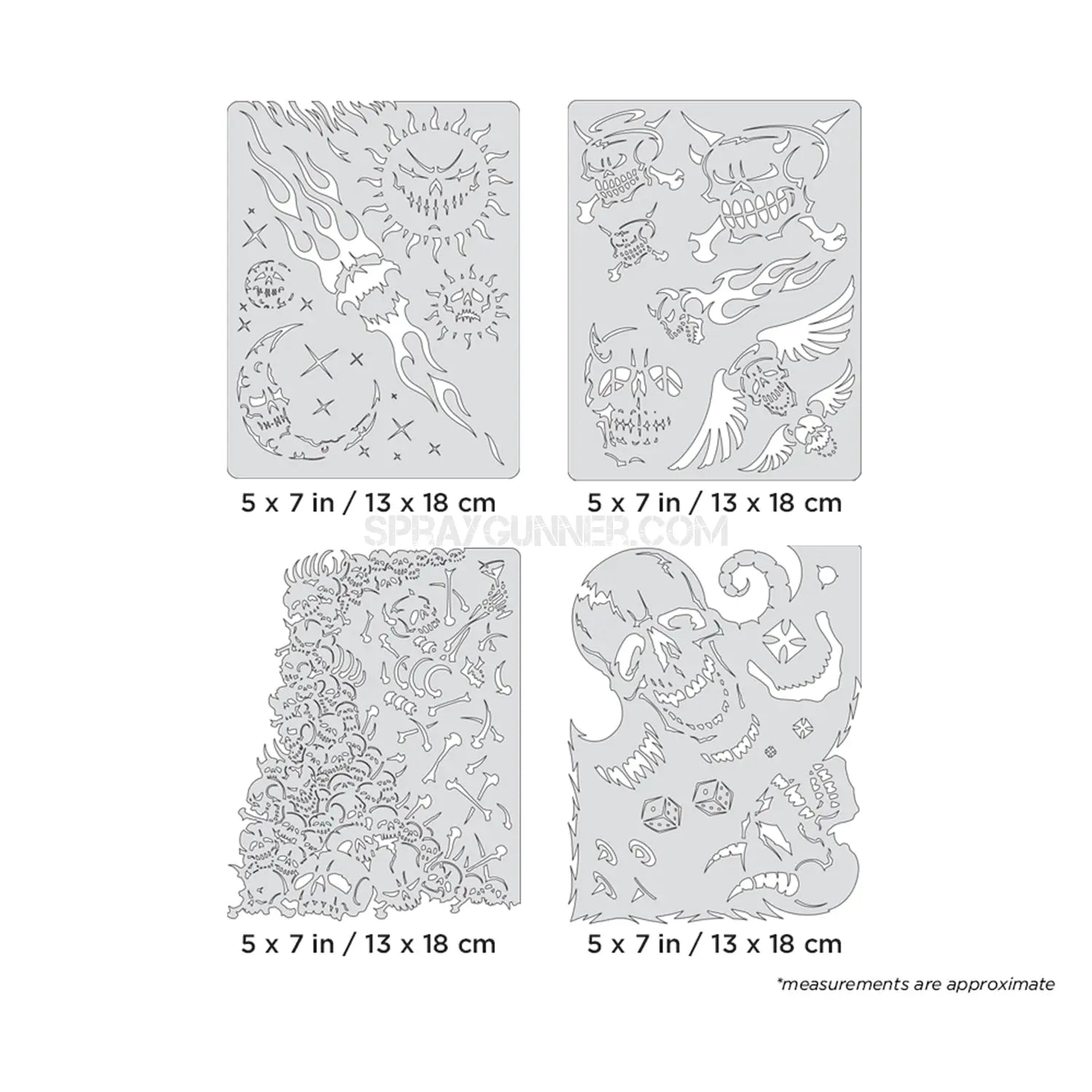 Artool Son of Skullmaster Mini Series Set Freehand Airbrush Template by Craig Fraser Artool