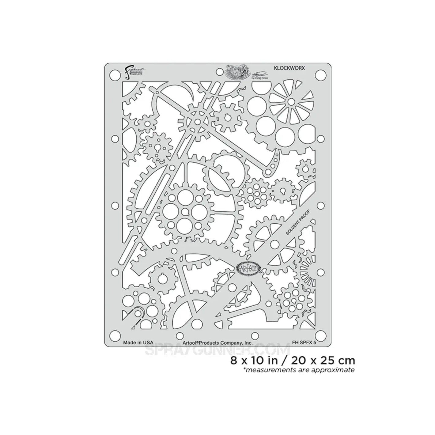 Artool Steampunk FX Klockworx Freehand Airbrush Template by Craig Fraser Artool