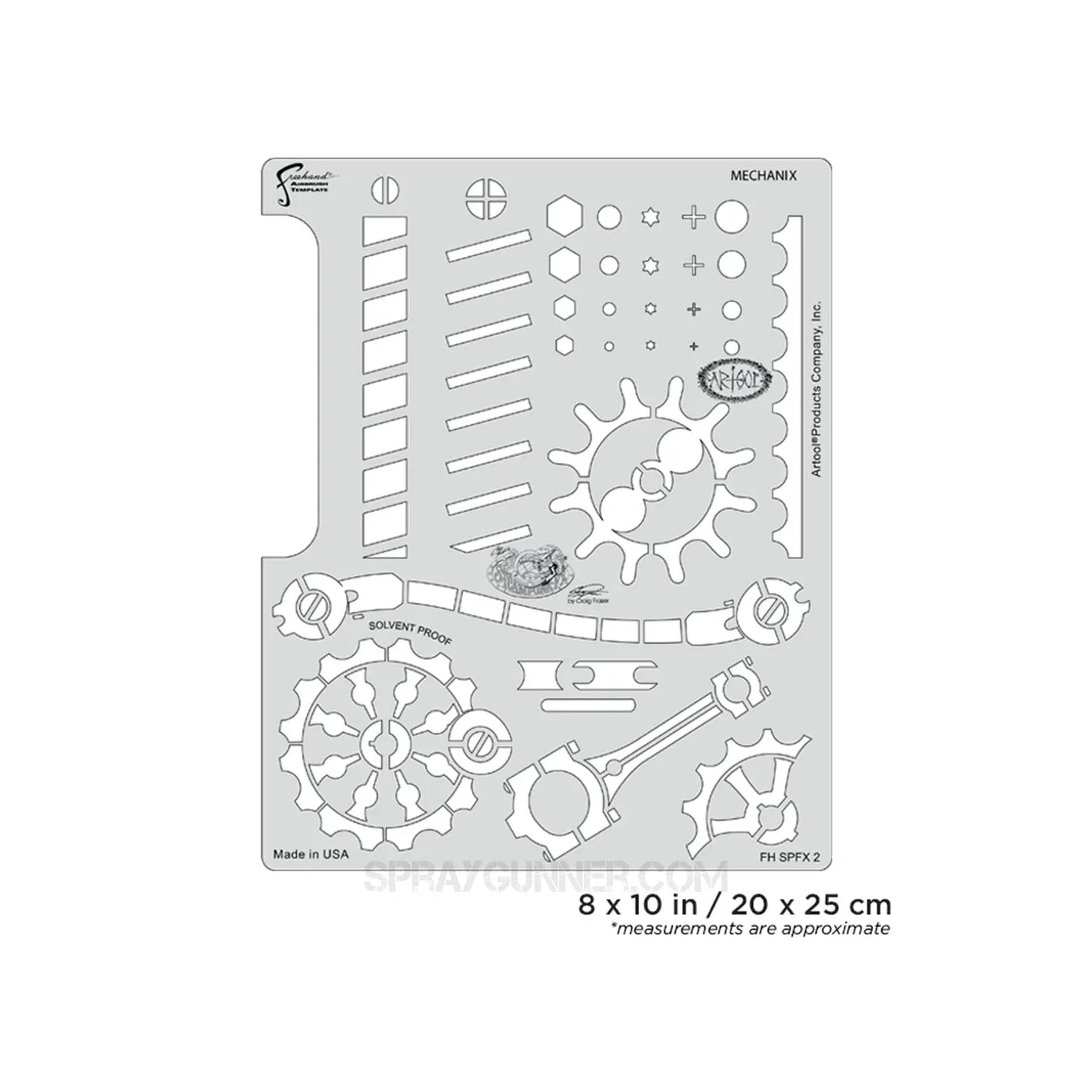 Artool Steampunk FX Mechanix Freehand Airbrush Template by Craig Fraser Artool