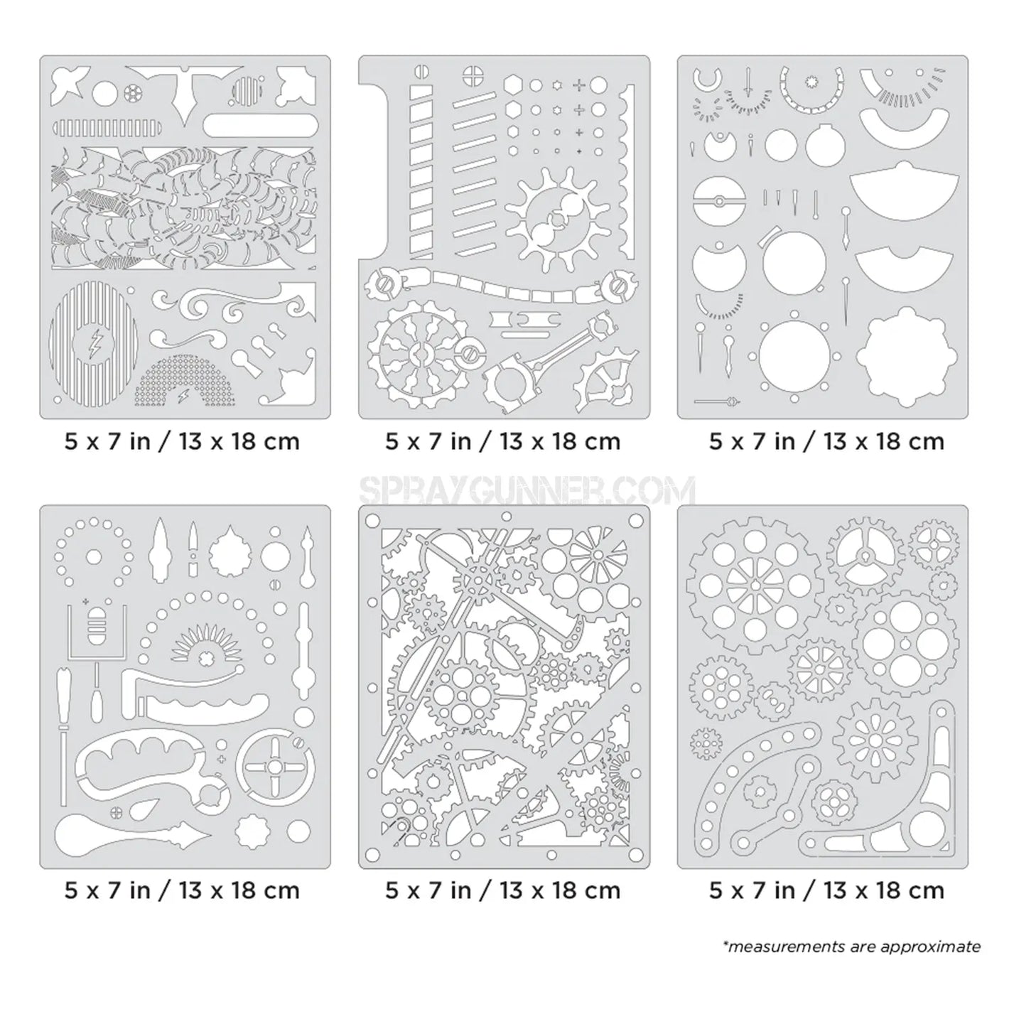 Artool Steampunk FX Mini Series Set Freehand Airbrush Template by Craig Fraser Artool
