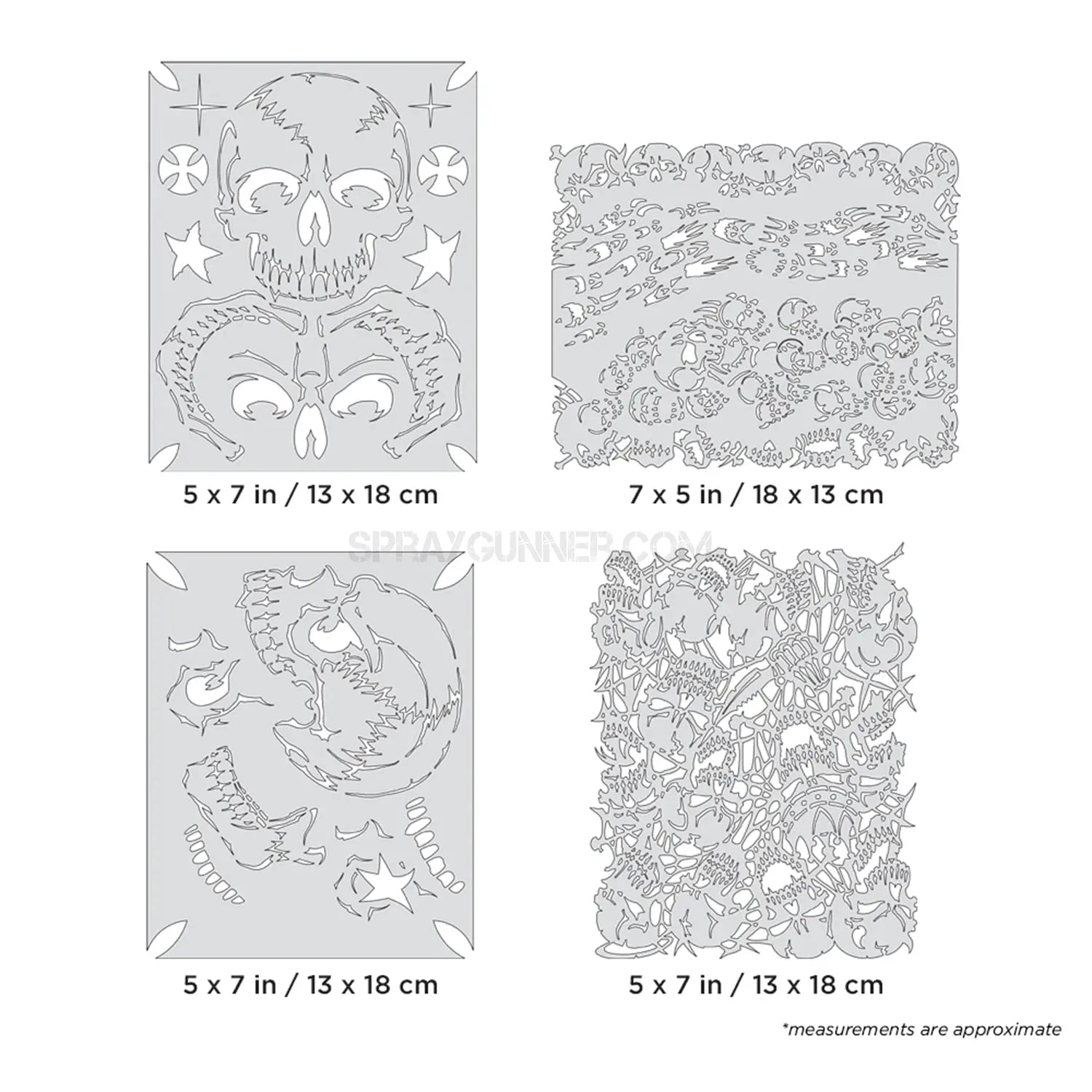 Artool The Return of Skullmaster Mini Series Set Freehand Airbrush Template by Craig Fraser Artool