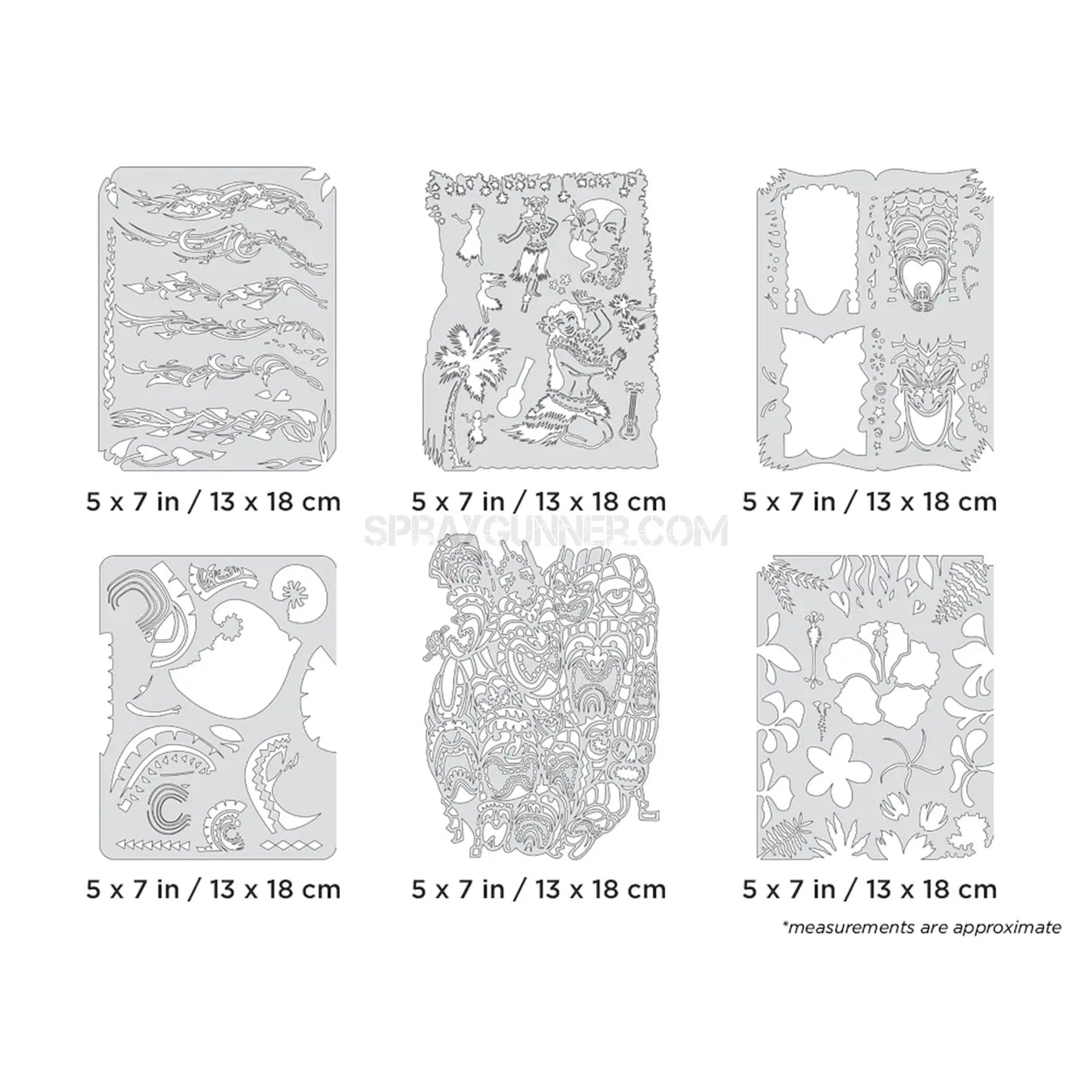 Artool Tiki Master II Mini Series Freehand Airbrush Template Set by Dennis Mathewson Artool