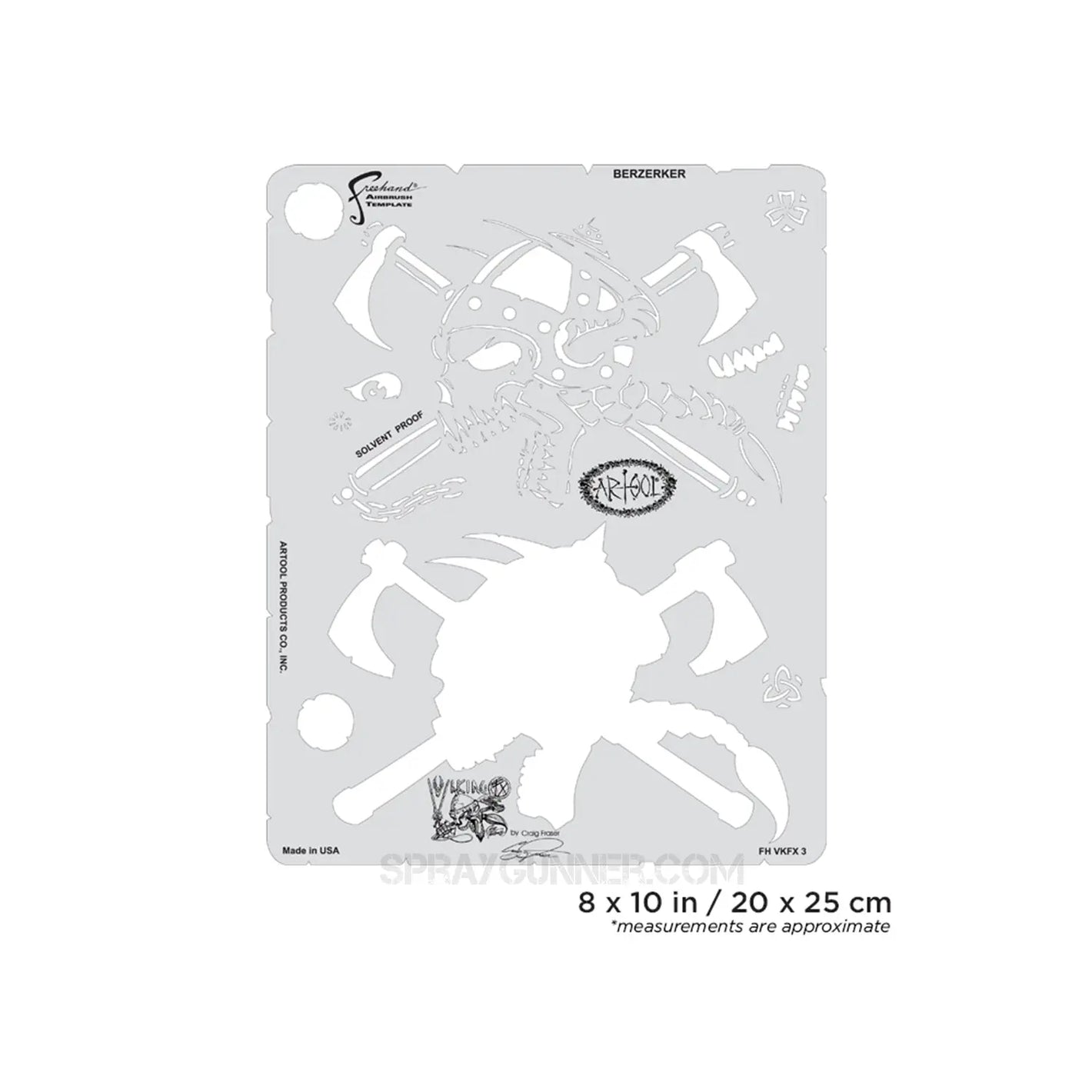 Artool Viking FX Berzerker Freehand Airbrush Template by Craig Fraser Artool
