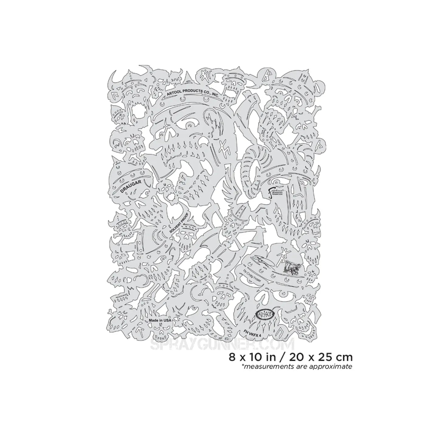 Artool Viking FX Draugar Freehand Airbrush Template by Craig Fraser Artool