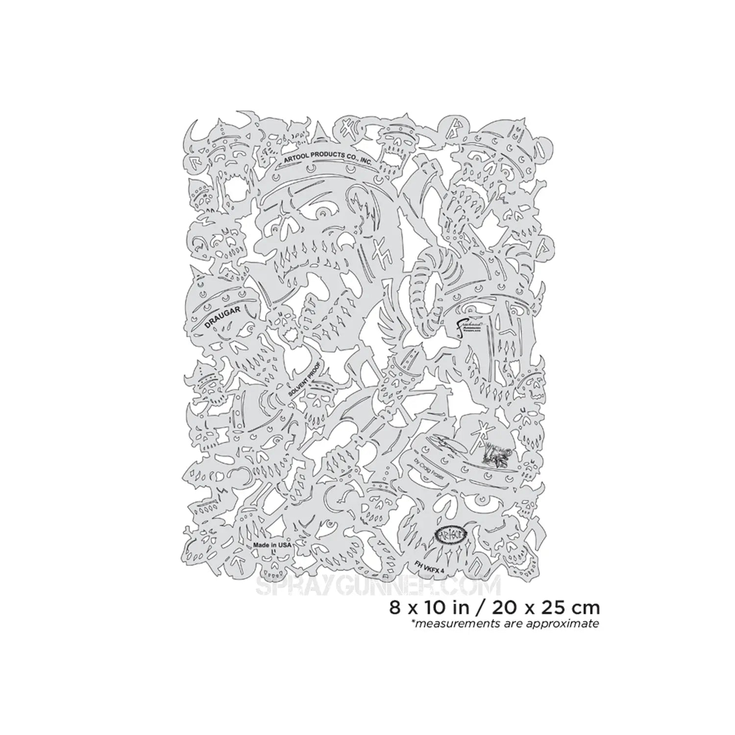 Artool Viking FX Draugar Freehand Airbrush Template by Craig Fraser Artool