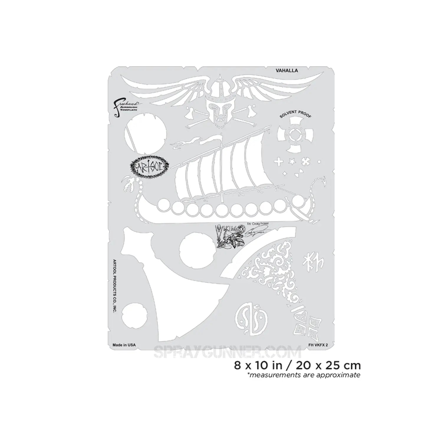 Artool Viking FX Vahalla Freehand Airbrush Template by Craig Fraser Artool