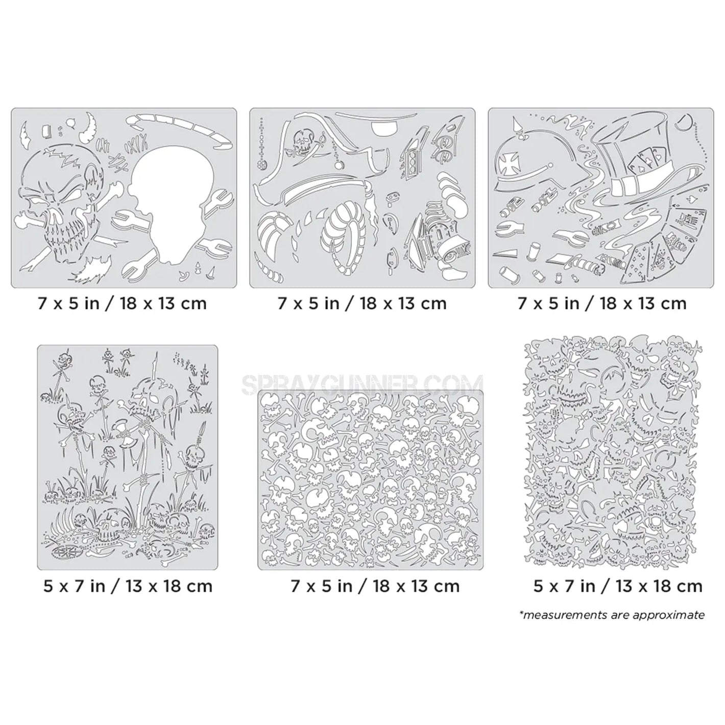 Artool Wrath of Skullmaster Mini Series Set Freehand Airbrush Template by Craig Fraser Artool