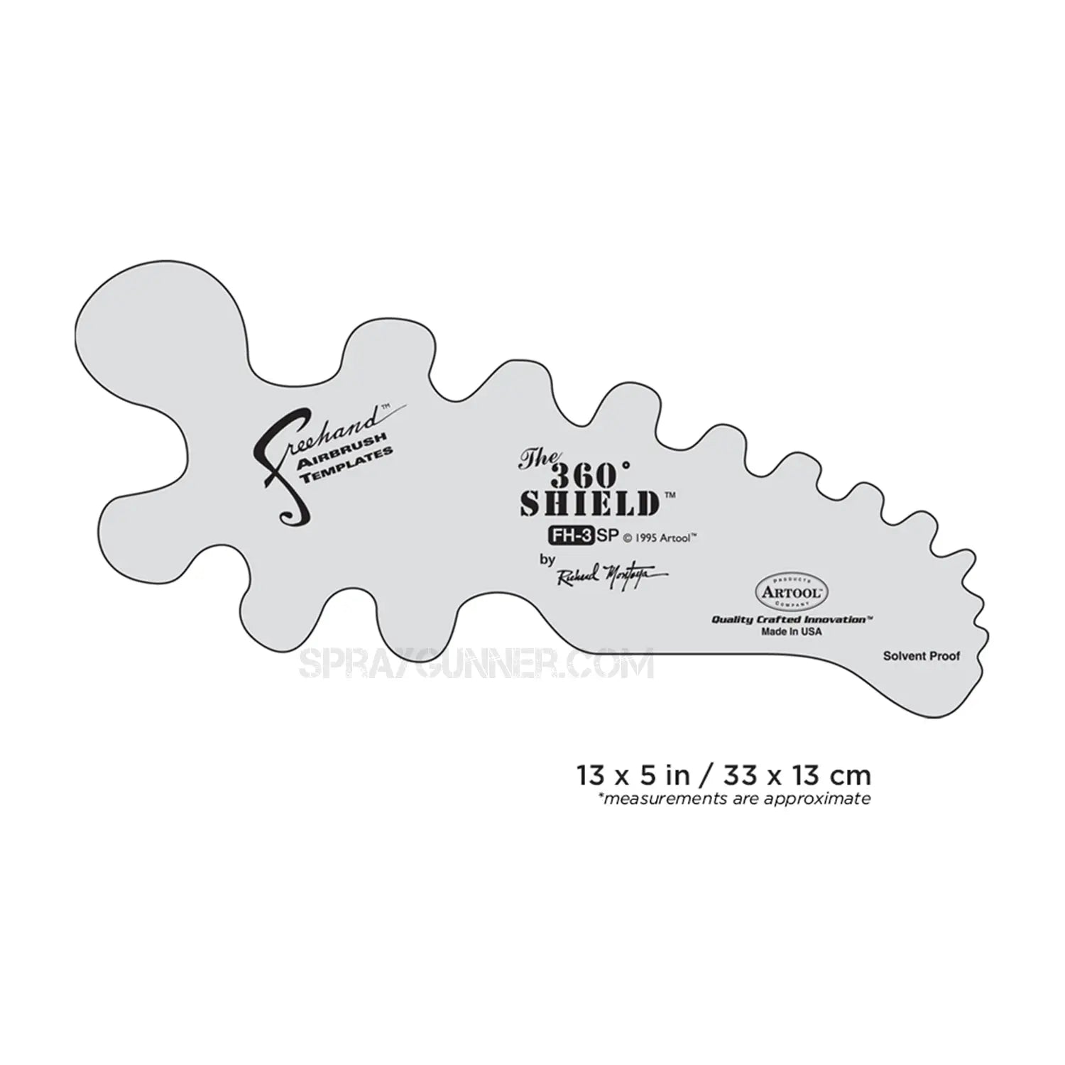 Artool #3 The 360 Shield Freehand Airbrush Template by Richard Montoya Artool
