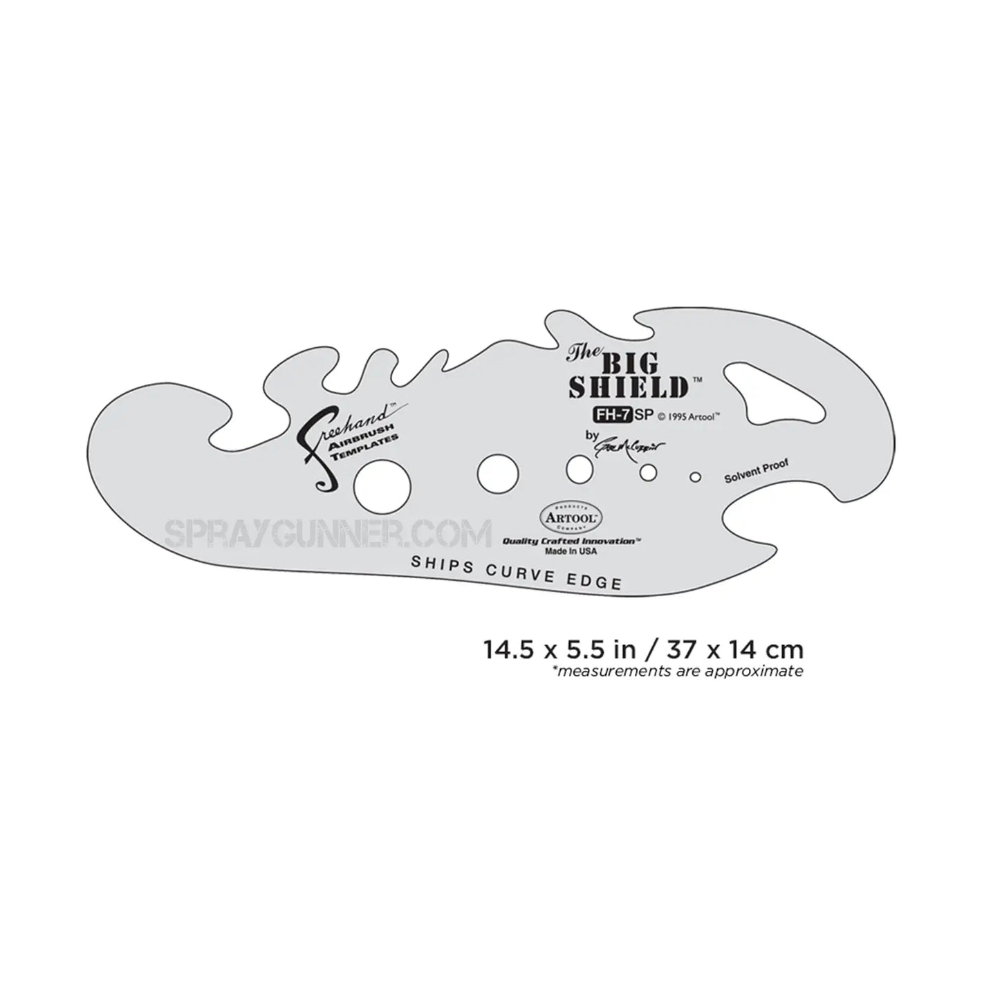 Artool #7 The Big Shield Freehand Airbrush Template by Gabe McCubbin Artool