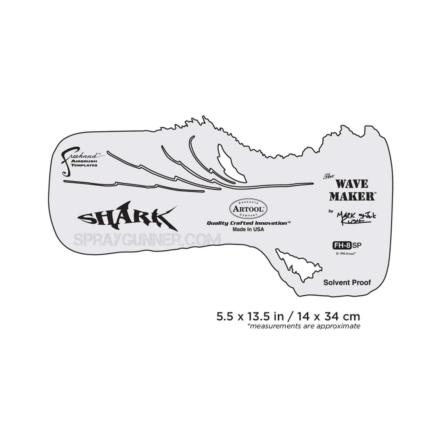 Artool #8 The Wave Maker Freehand Airbrush Template by Mark "The Shark" Rush Artool