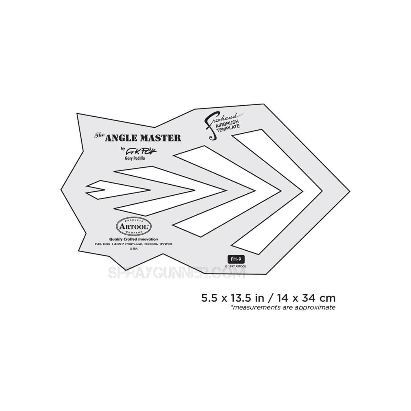 Artool #9 The Angle Master Freehand Airbrush Template by Gary Padilla Artool