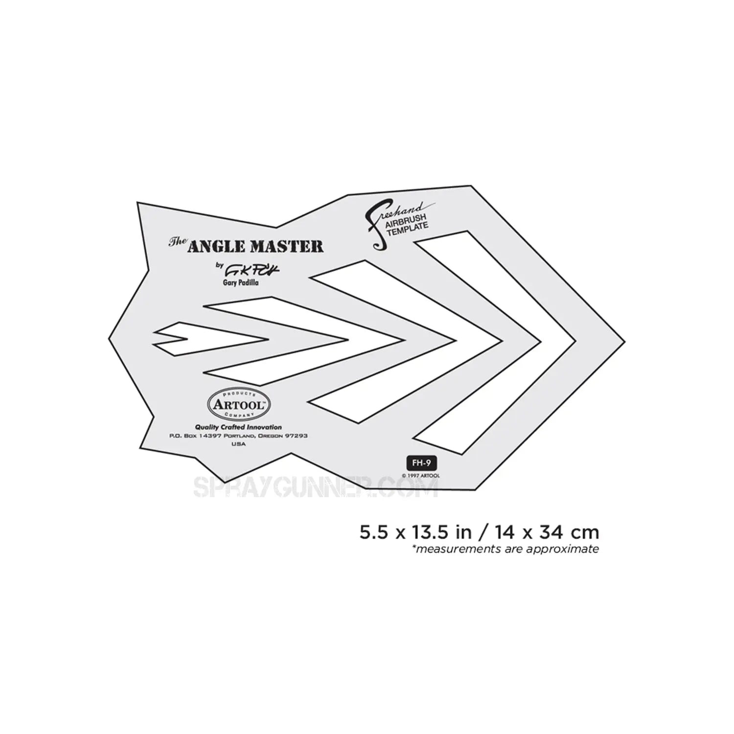 Artool #9 The Angle Master Freehand Airbrush Template by Gary Padilla Artool