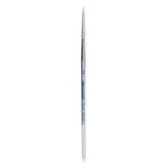 Synthetic Silver-White Round Brush with Short Handle, Size 2/0