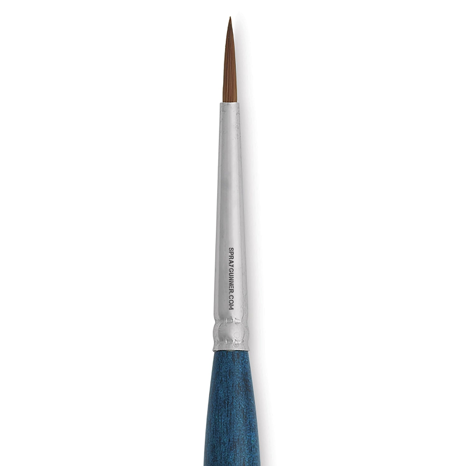 Precision painting is the purpose of the Silver Brush BelleAqua Round Short Handle Travel Brush Size 4. Very good for airbrushing and precise details.