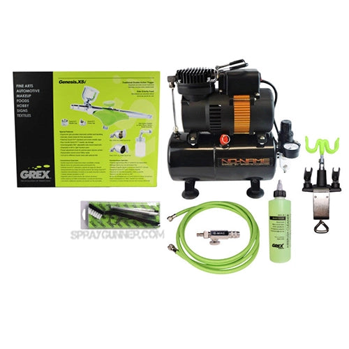 Grex Side Feed Genesis Airbrush Tooty Compressor Combo