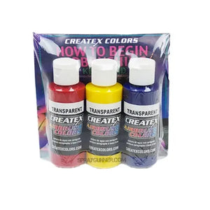 Primary Createx Airbrush Colors Set w/ DVD Createx