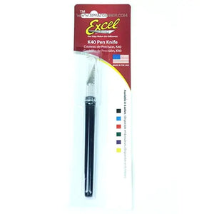 Excel K40 Pocket Clip-On Pen Knife Excel Hobby Blades