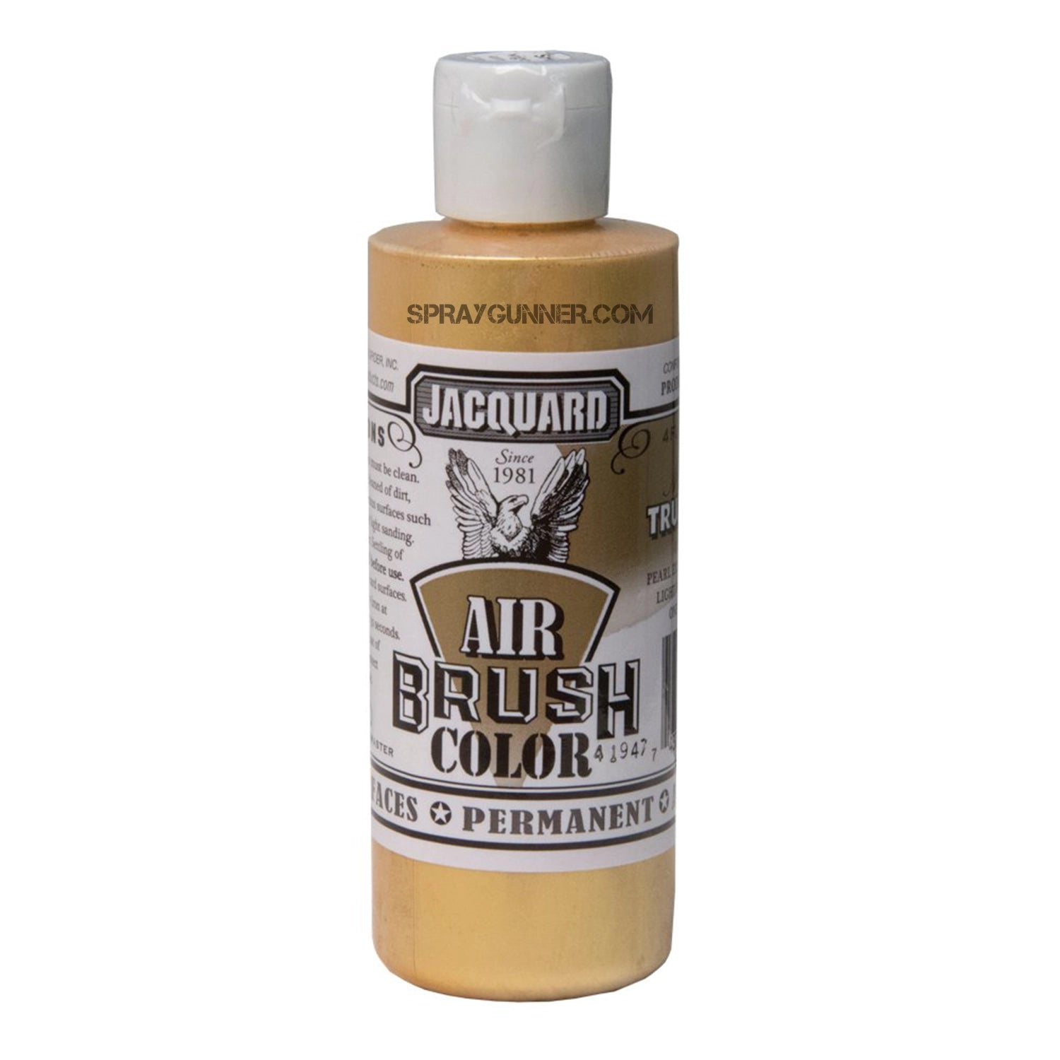 Jacquard Airbrush Color Metallic True Gold 4 oz - SprayGunner