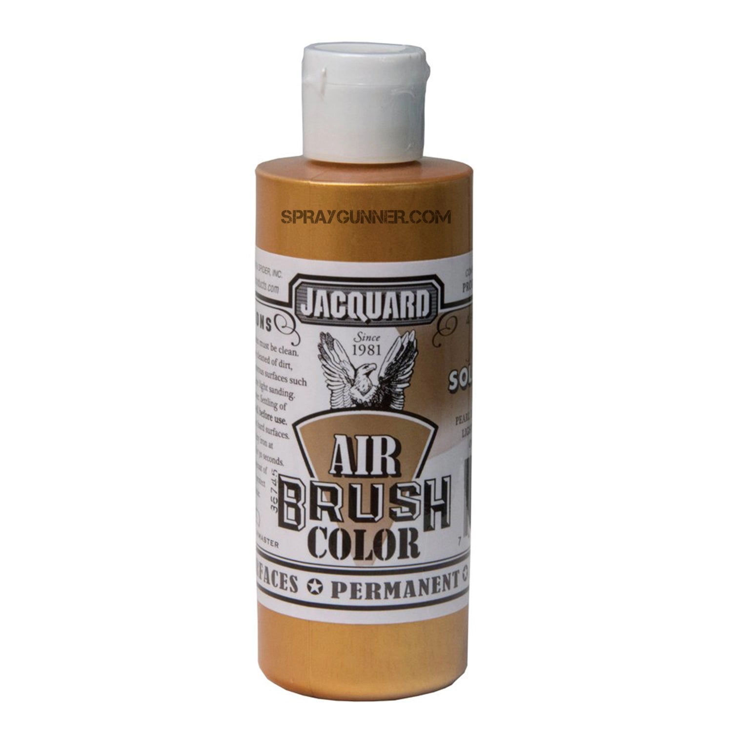Jacquard Airbrush Color Metallic Solar Gold 4 oz - SprayGunner