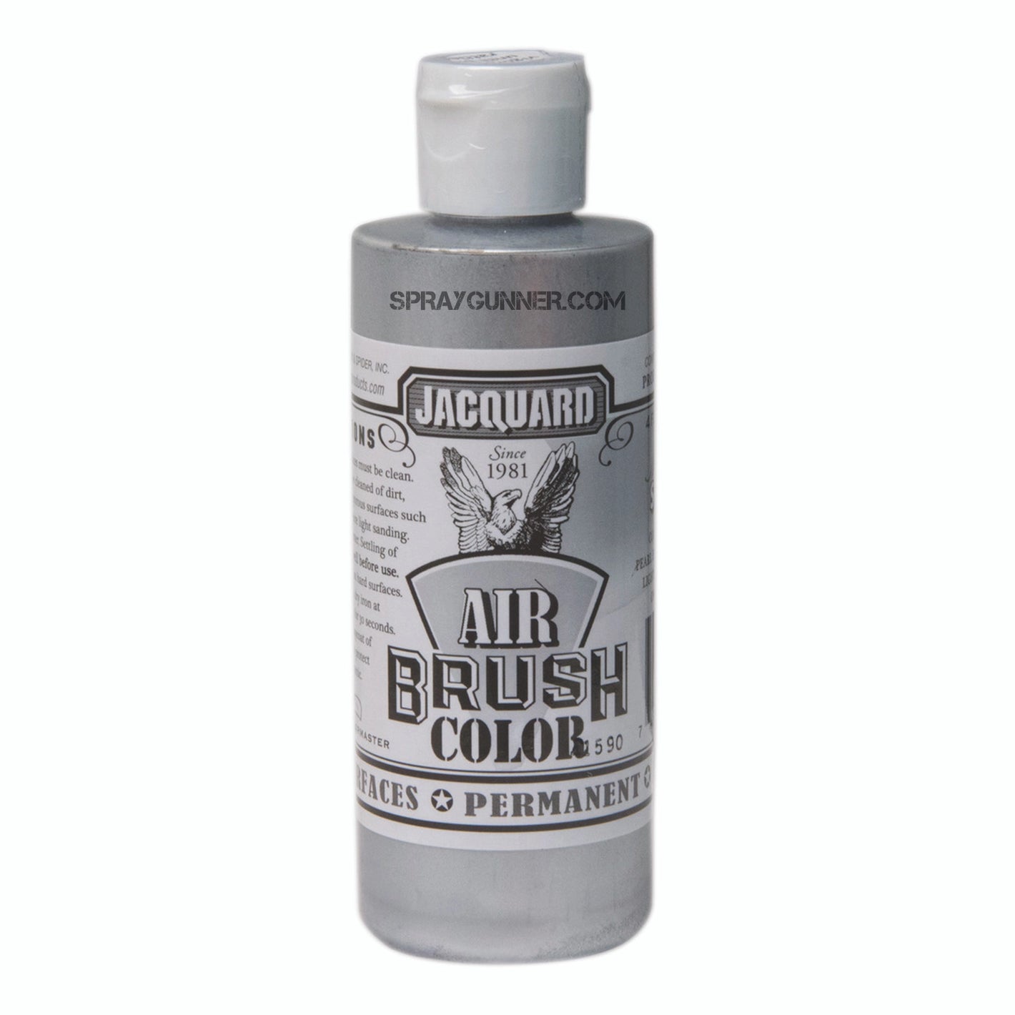 Jacquard Airbrush Color Metallic Silver 4 oz - SprayGunner
