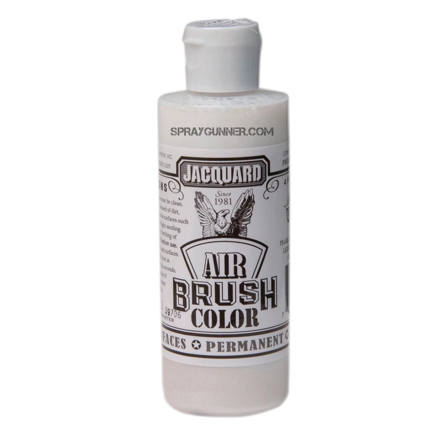 Jacquard Airbrush Color Metallic White 4 oz - SprayGunner