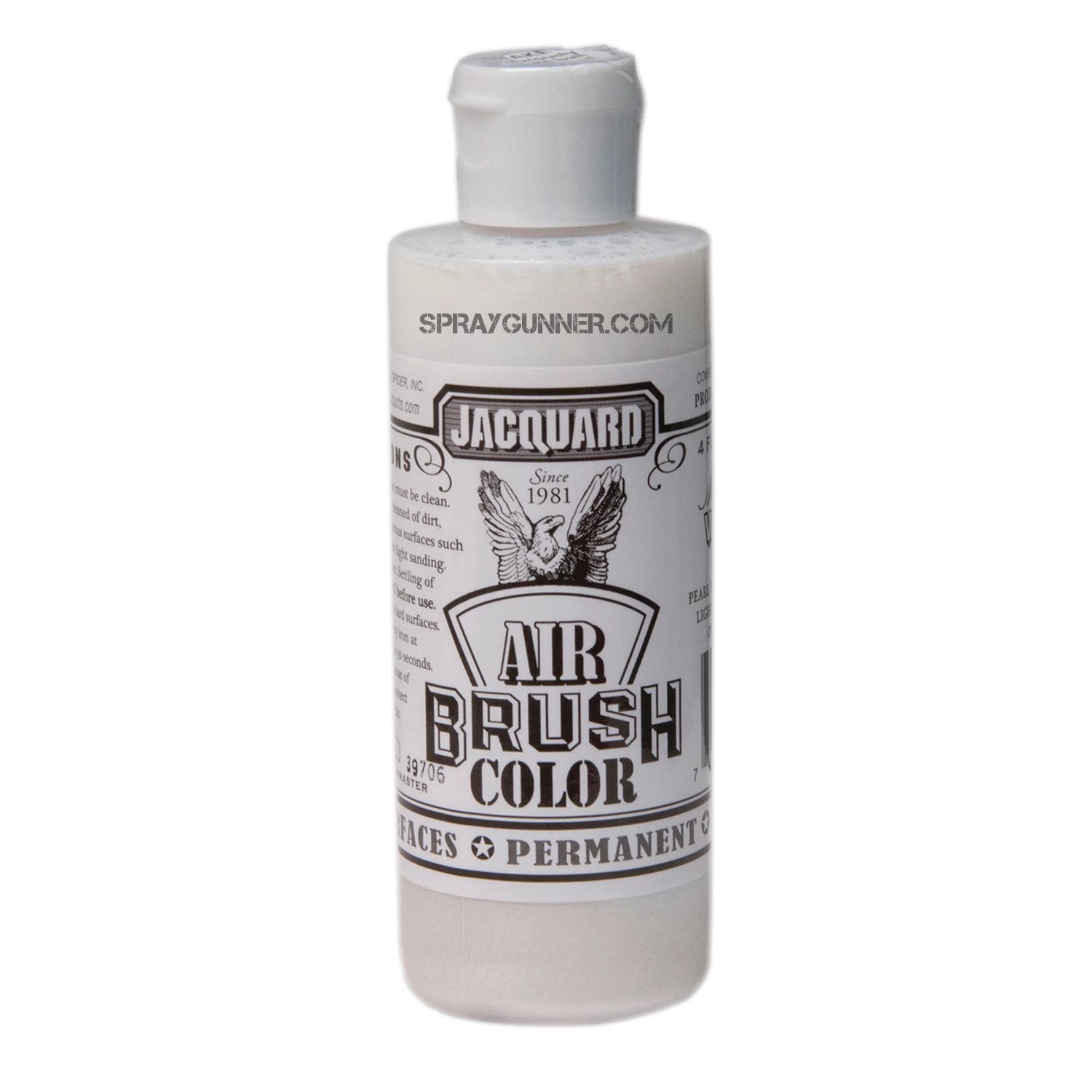 Jacquard Airbrush Color Metallic White 4 oz - SprayGunner