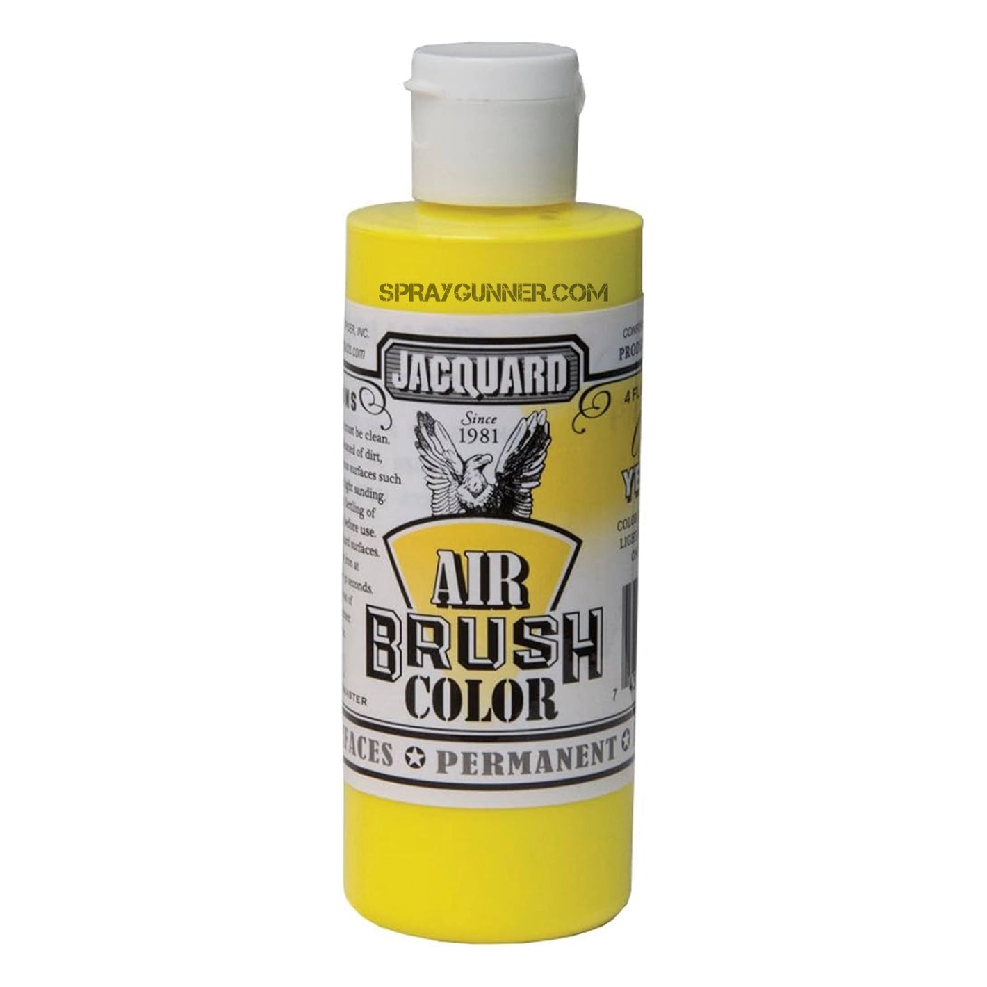 Jacquard Airbrush Color Fluorescent Yellow 4 oz - SprayGunner