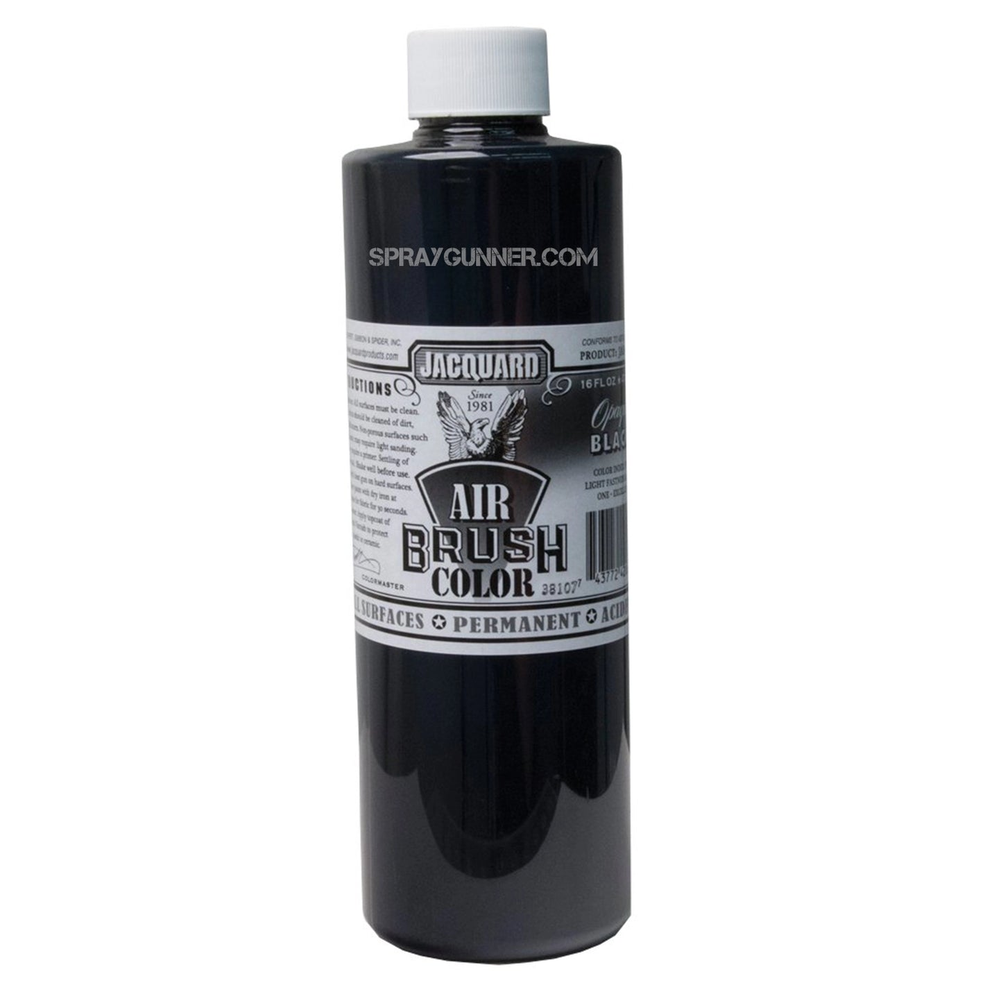 Jacquard Airbrush Color Transparent Black 16 oz - SprayGunner
