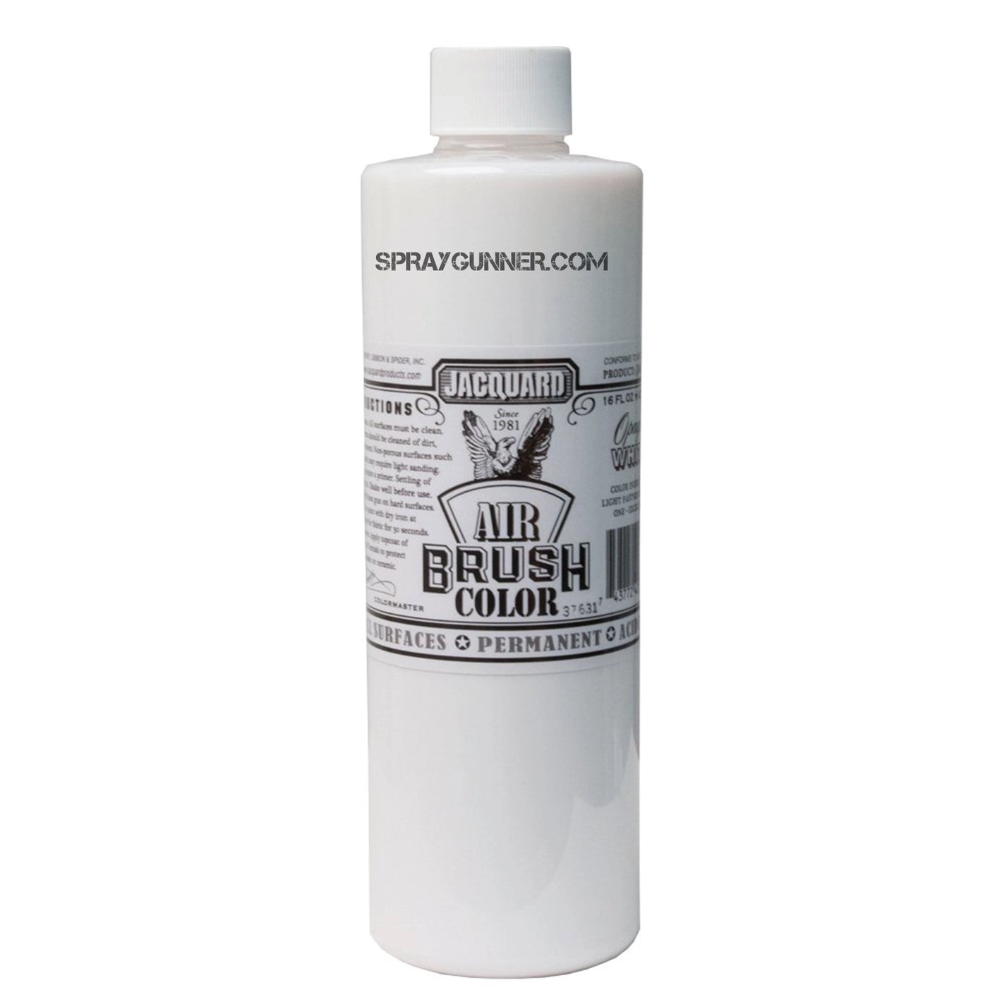 Jacquard Airbrush Color Opaque White 16 oz - SprayGunner