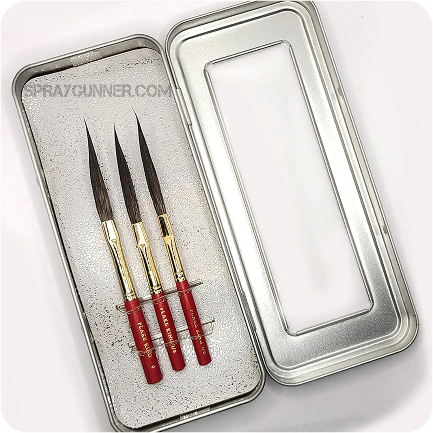 Flake King: Striping Brushes Set (3 ct) in Presentation Tin - SprayGunner