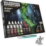 THE ARMY PAINTER: Wilderness Adventure Role-playing Paint Set Combo with 15 acrylic paints, brushes, and miniatures for RPG and Warhammer models.